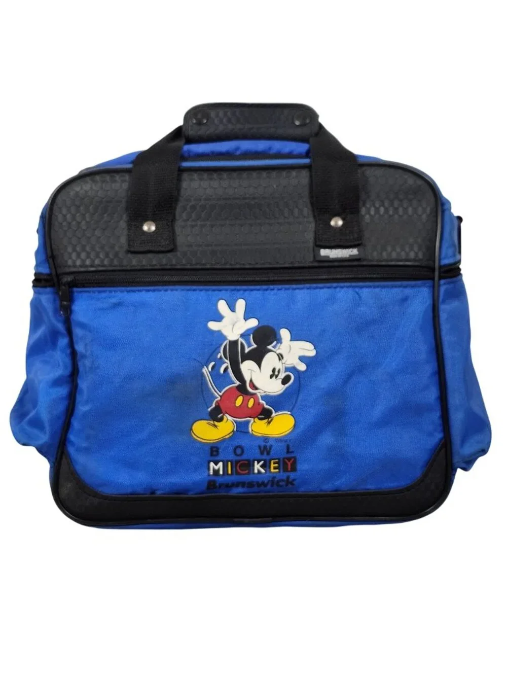 Vintage Brunswick Mickey Mouse Bowling Bag Blue